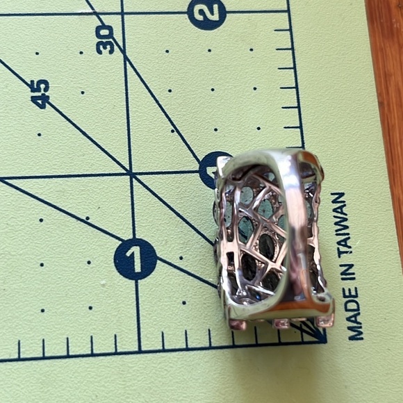 Large sterling and Tanzanite ring size 7 marked STS 925 India - Picture 13 of 14